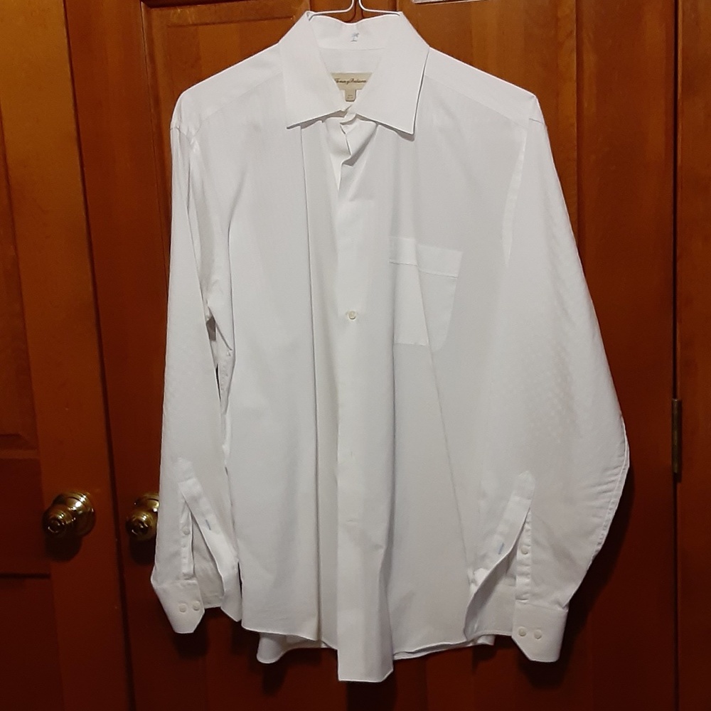 Tommy Bahama White Stripe Dress Shirt